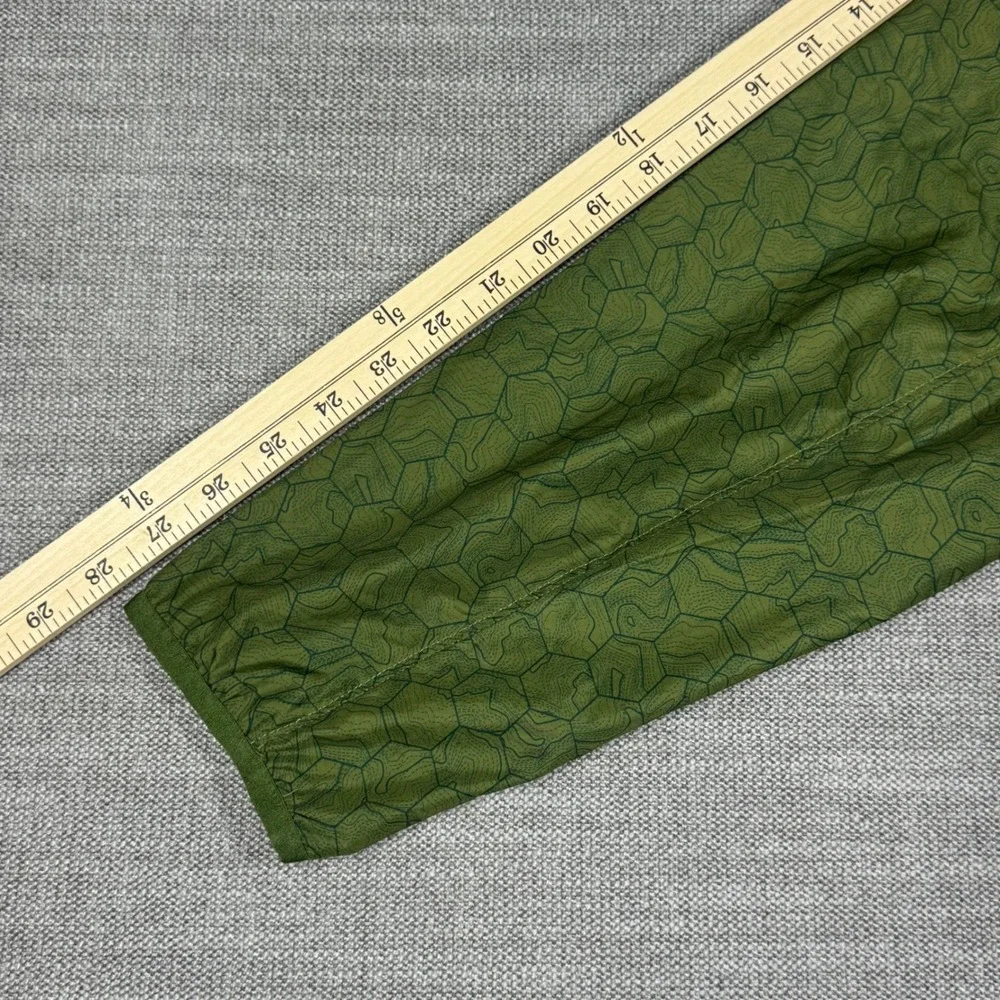 The North‎ Face Flyweight Windbreaker Jacket Mens XL Green Geometric Topo Hooded